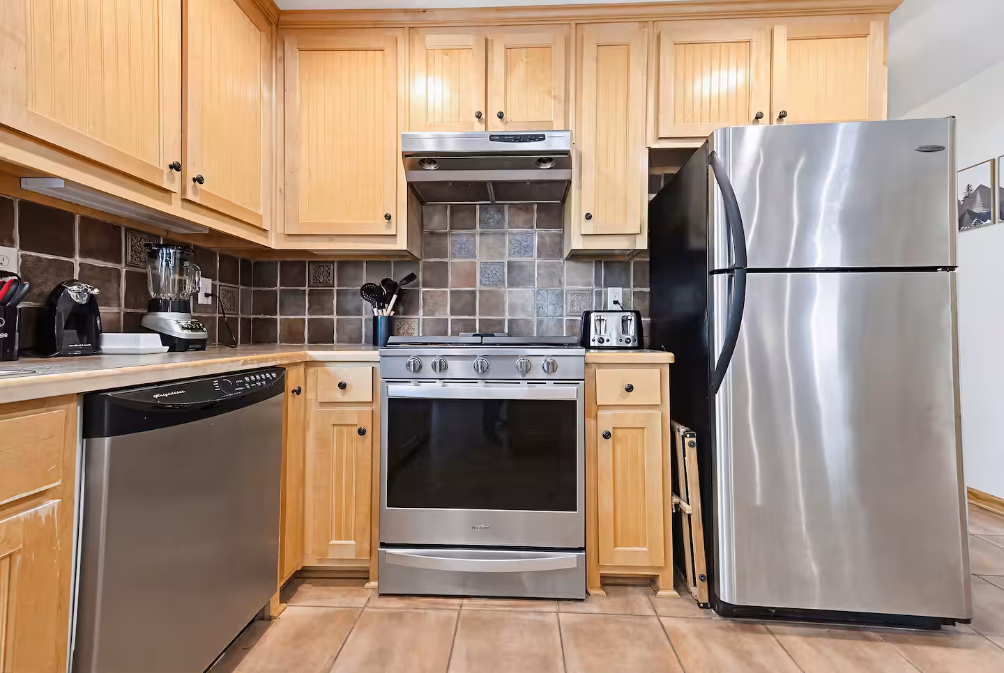 Modern kitchen with full appliances