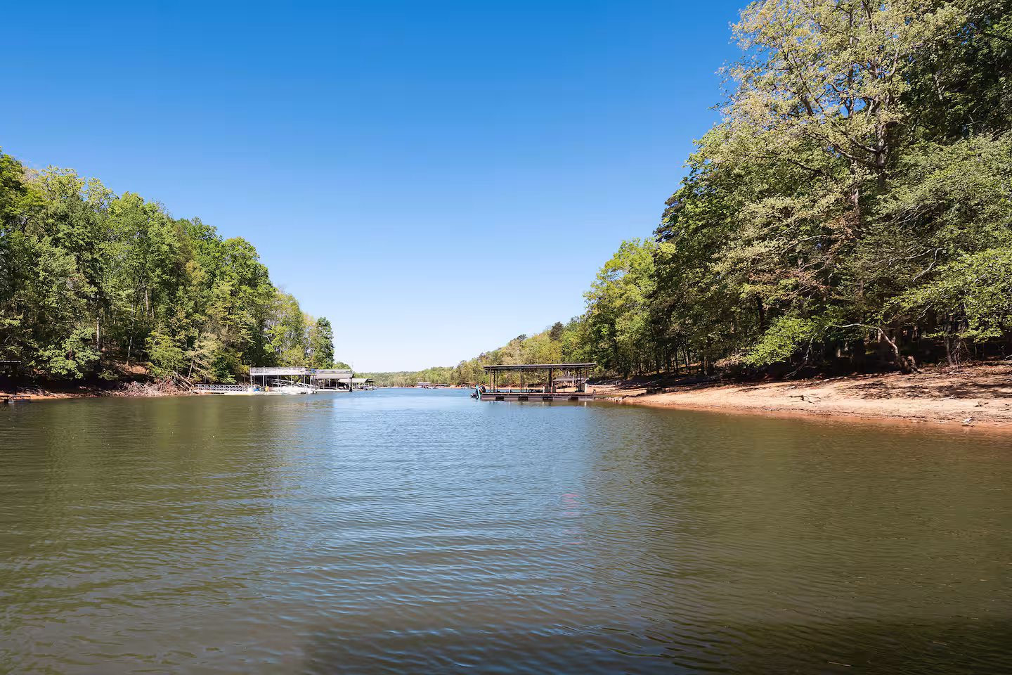 Serene Lake Lanier views from Reel Easy Retreat